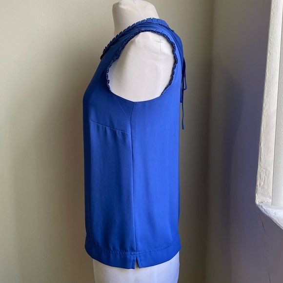 J crew Sleeveless Blouse Top with small ruffle detail Size: 4 - Picture 3 of 12